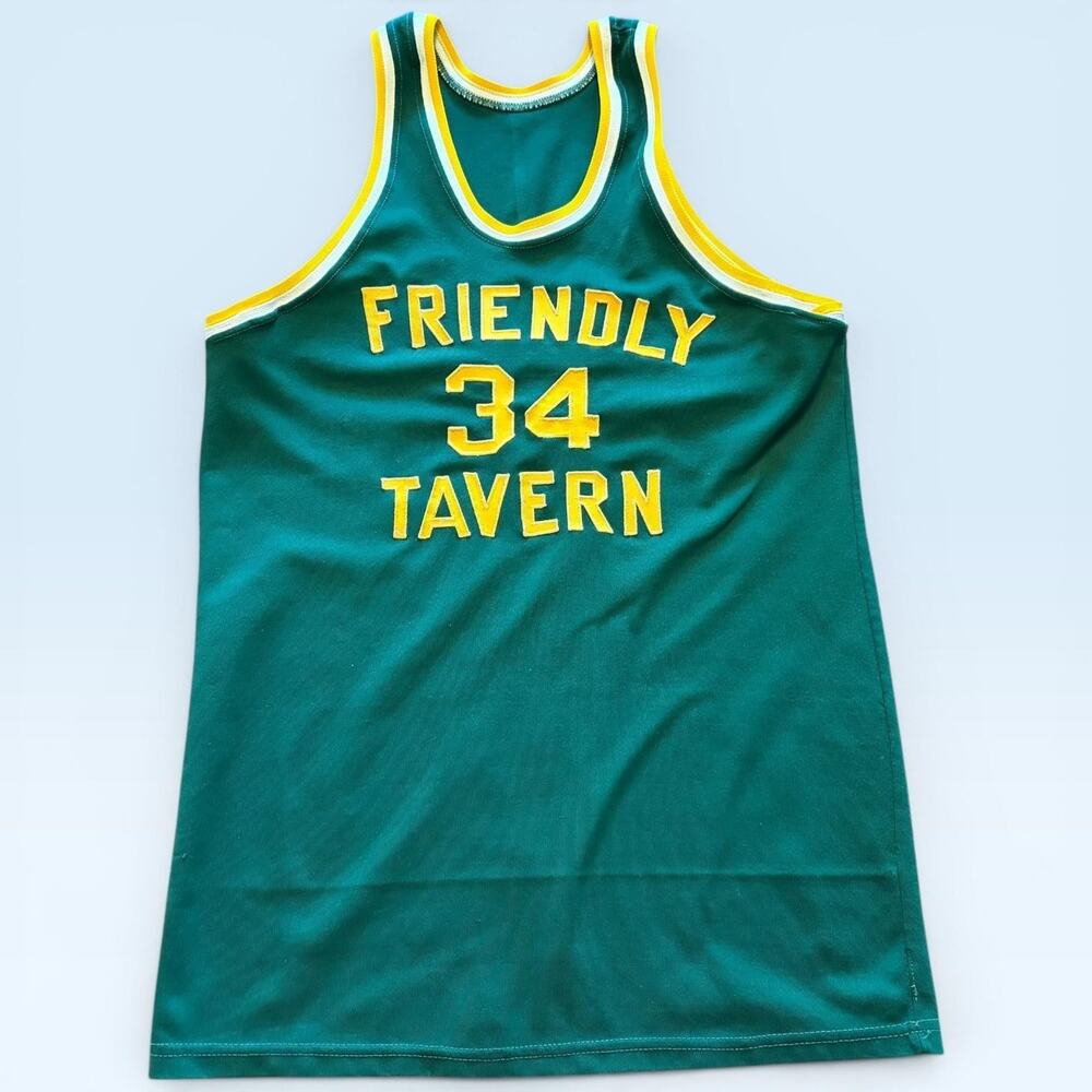 Vintage Friendly Tavern Jersey Mens Large Basketball Tank Coane Philadelphia